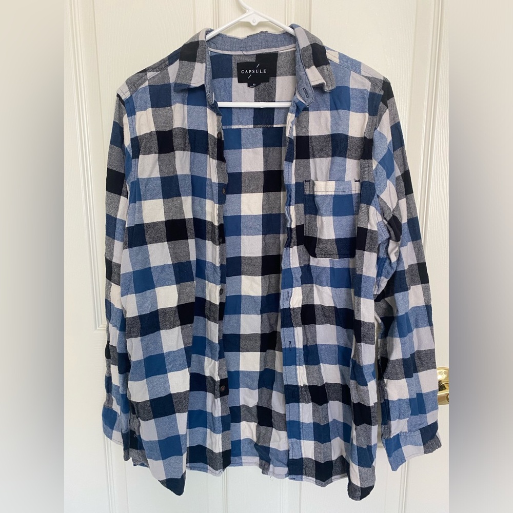 Blue plaid flannel